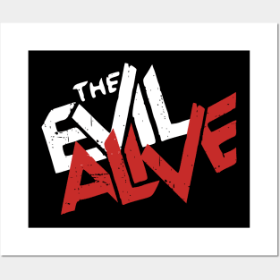 The Evil Alive Parody of The Evil Dead Movie Cover Cool Distressed Title Text Typography Posters and Art